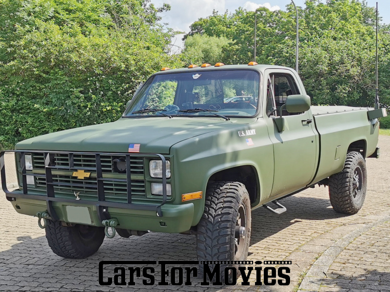 CarsForMovies | Chevrolet  M1008 CUCV Ex-Army (K30) 1985 USA Grün Braun Militärfahrzeug Pick-up Saarland 3787 Oldtimer US Army Armee Pritsche